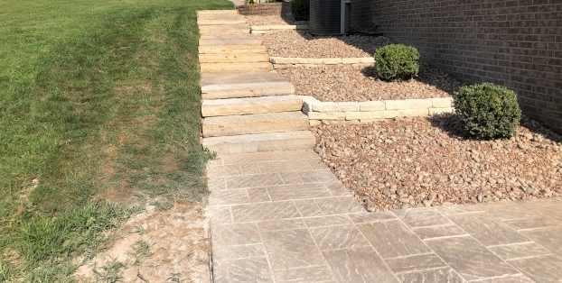 Beautifully manicured lawn